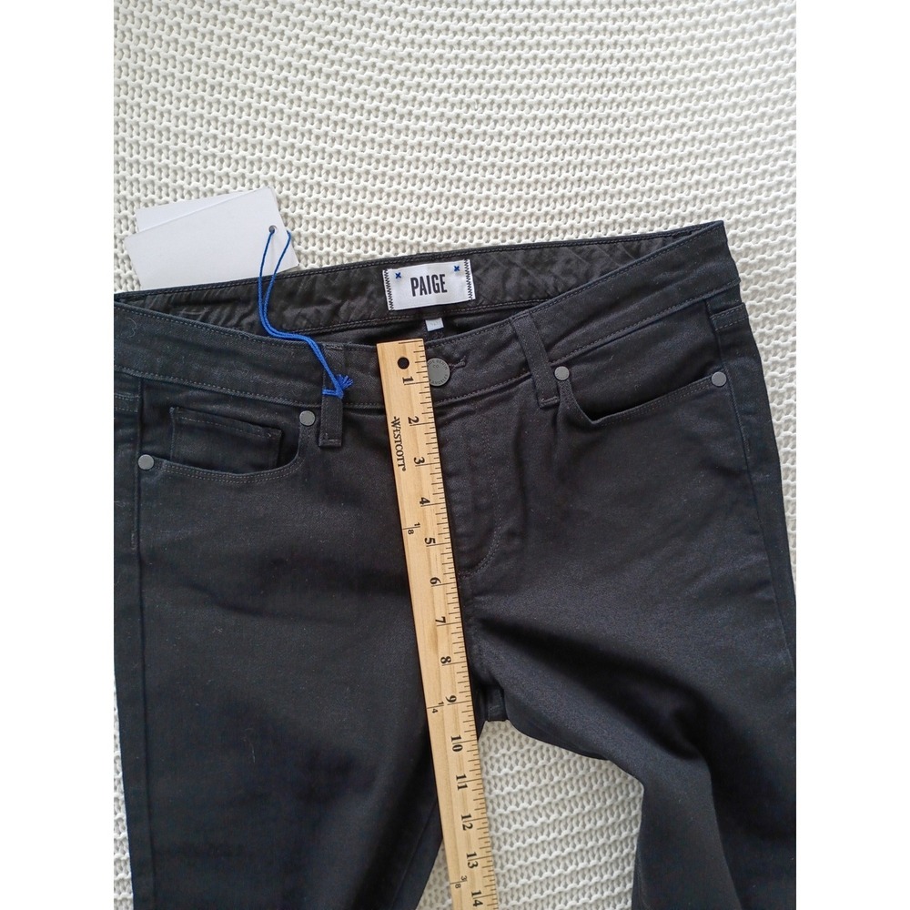 NWT PAIGE Skyline Skinny Jeans 30x31 Black Ink Transcend Denim USA $229 - Picture 7 of 16